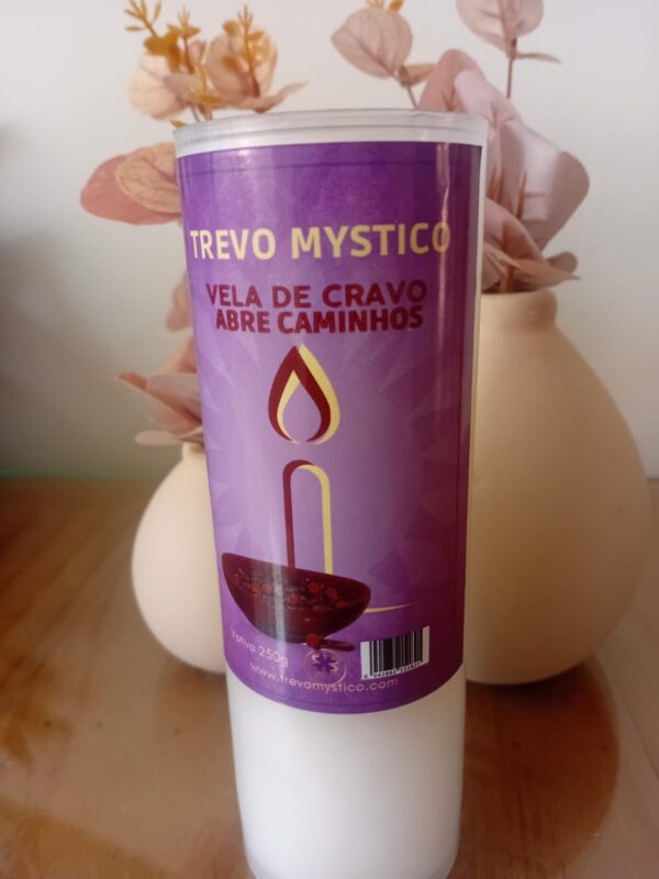 Vela de 7 dias 15cm c/ cápsula de PVC- Essência de cravo